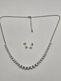 SILVER CZ NECKLACE