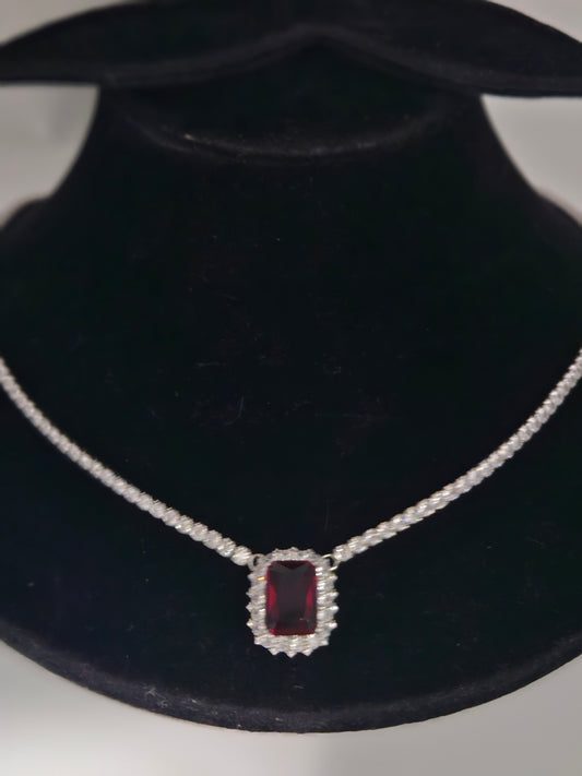 SILVER CZ NECKLACE