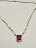 SILVER CZ NECKLACE