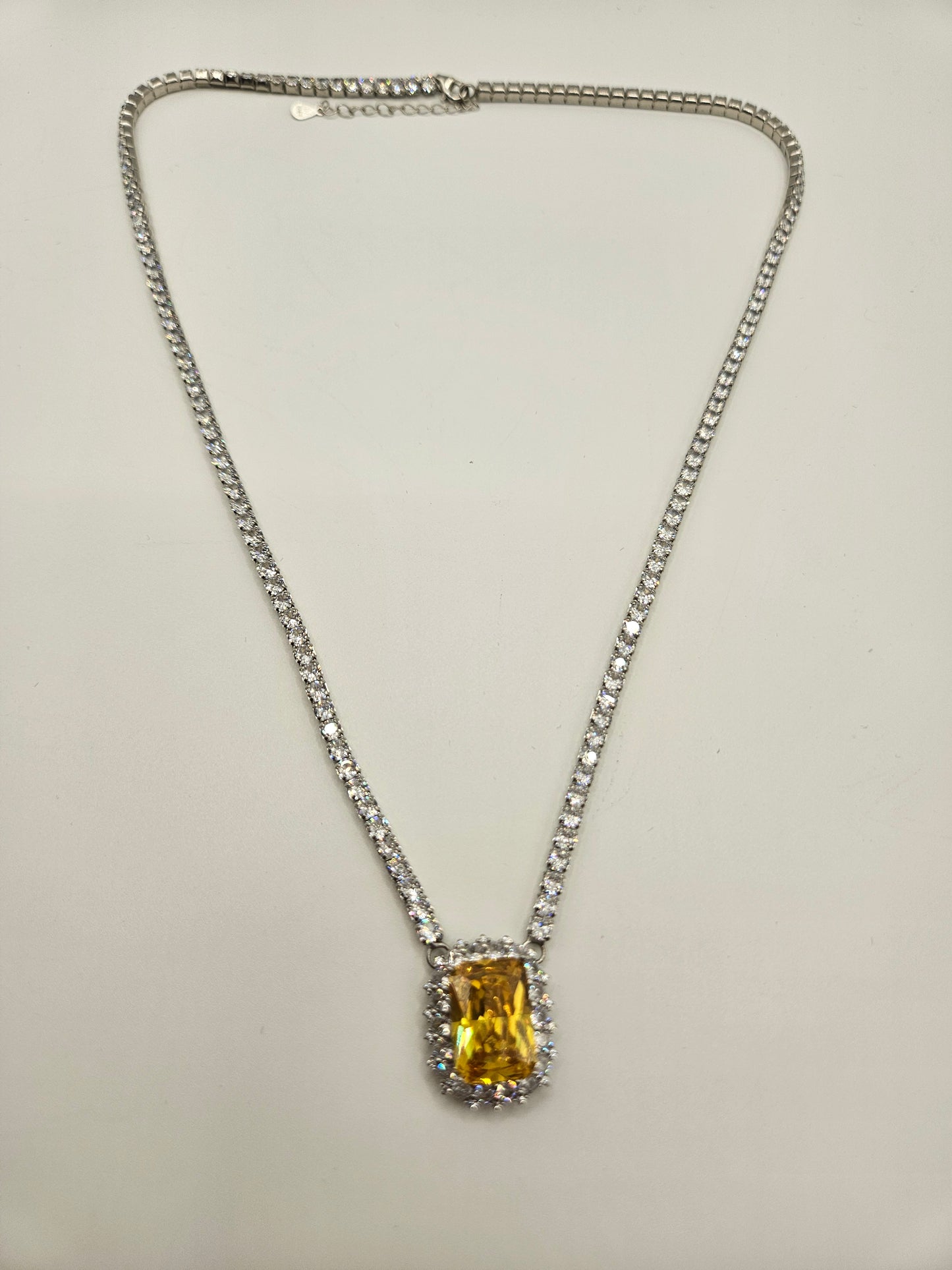 SILVER CZ NECKLACE