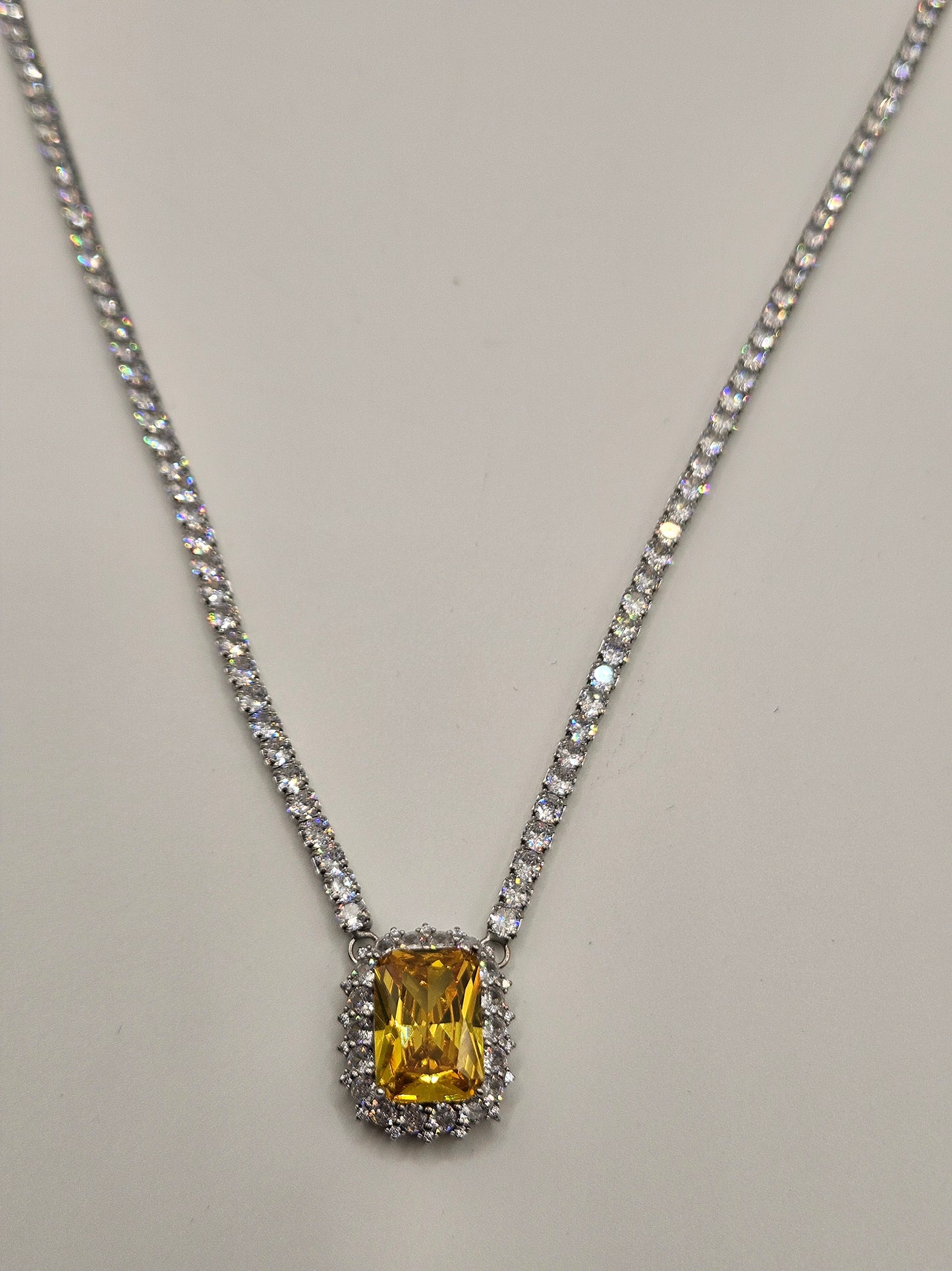 SILVER CZ NECKLACE