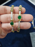 SILVER STONE BANGLES