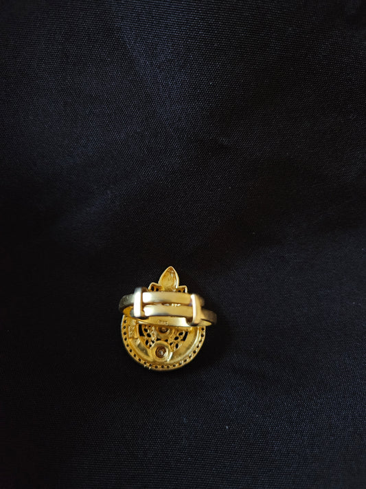 GOLD PLATED SILVER RING