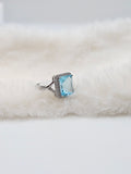 SILVER CZ STUDDED RING