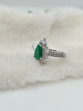 SILVER CZ STUDDED RING