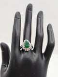 SILVER CZ STUDDED RING