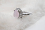 SILVER CZ STUDDED RING