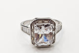SILVER CZ STUDDED RING