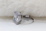 SILVER CZ STUDDED RING