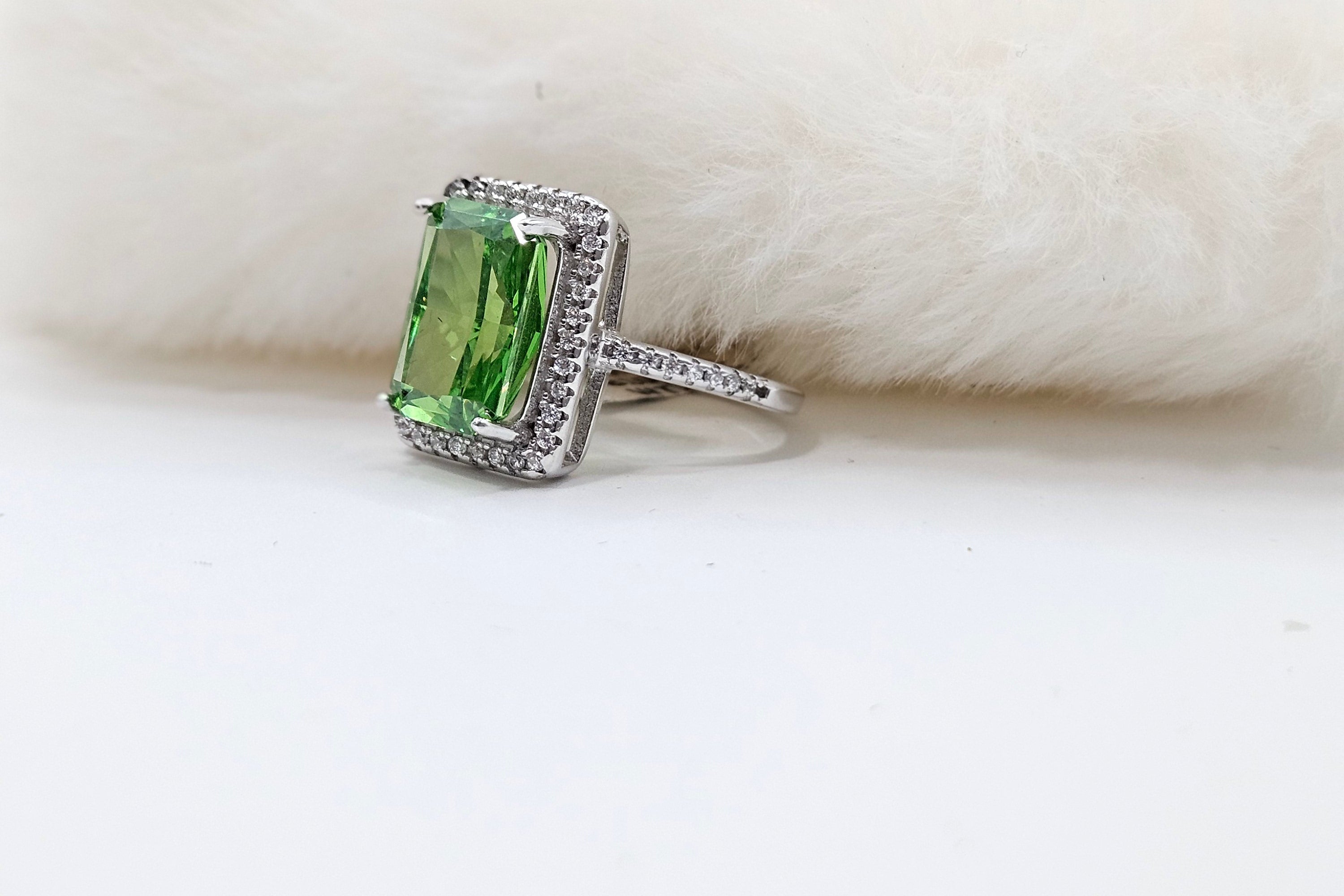 SILVER CZ STUDDED RING