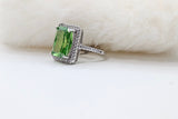 SILVER CZ STUDDED RING