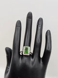 SILVER CZ STUDDED RING