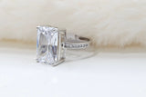 SILVER CZ STUDDED RING