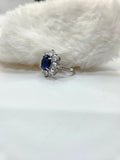 SILVER CZ STUDDED RING