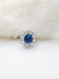 SILVER CZ STUDDED RING