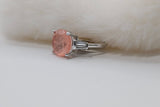 SILVER CZ STUDDED RING