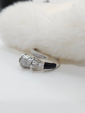 SILVER CZ STUDDED RING