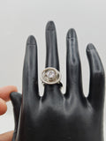 SILVER CZ STUDDED RING