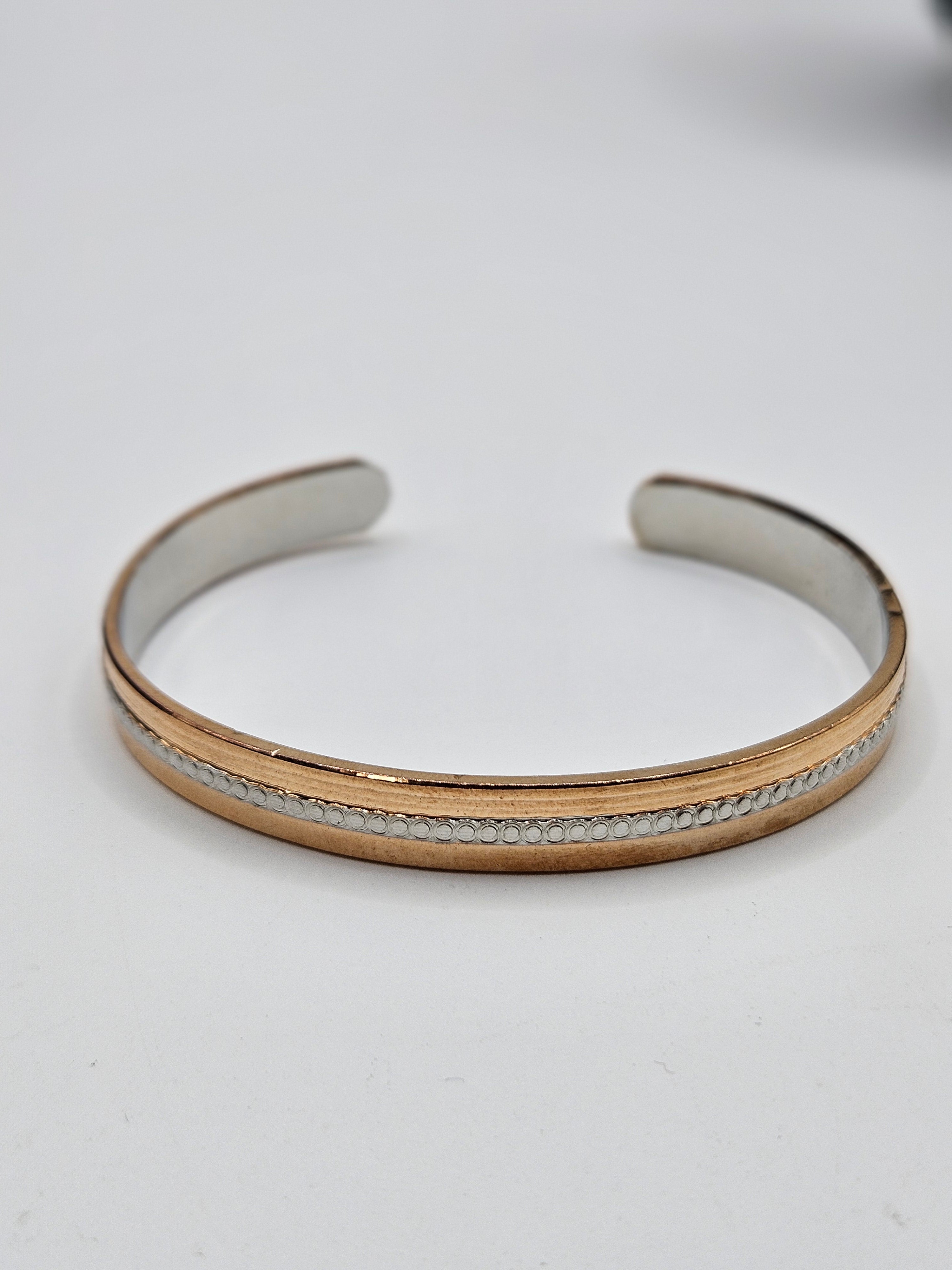 SILVER ROSEGOLD KADA