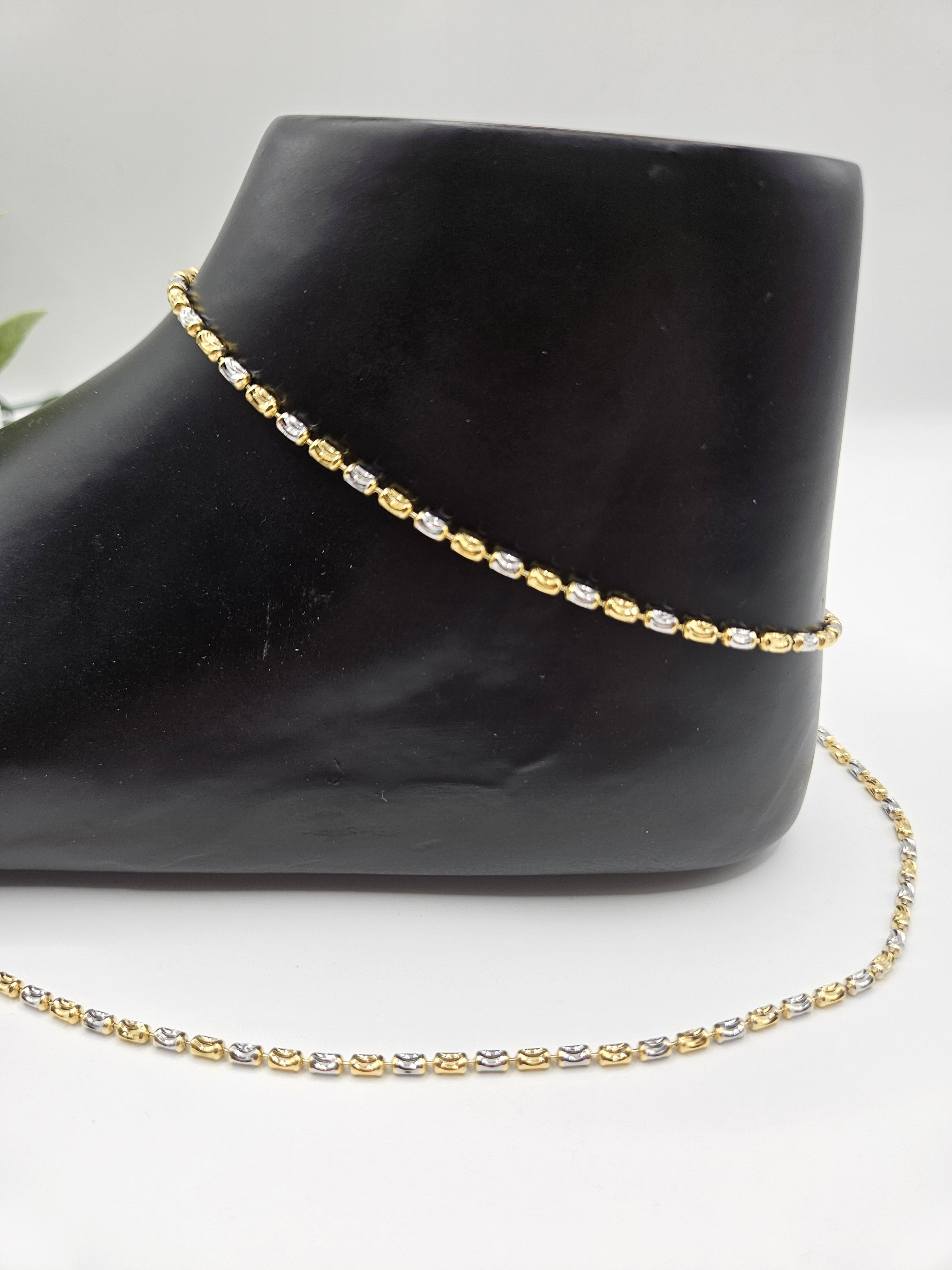GOLD PLATED SILVER SINGLE ANKLET