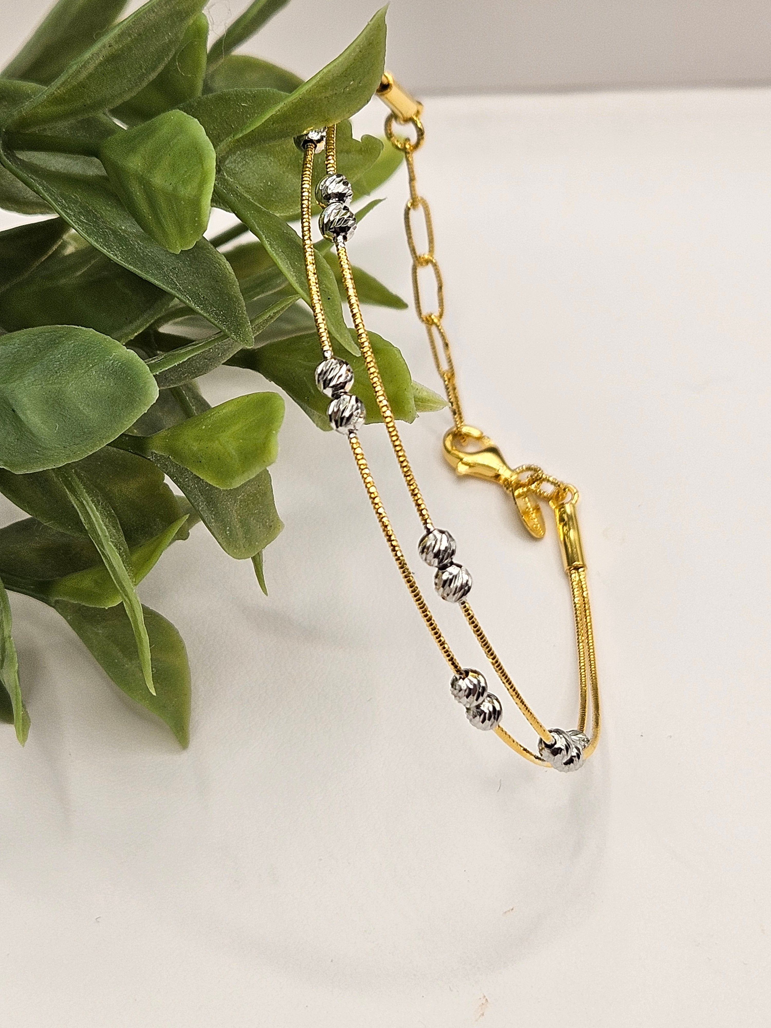 GOLD PLATED SILVER BRACELET