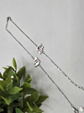 SILVER KIDS ANKLETS- L 6.5 -8 inch ADJUSTABLE