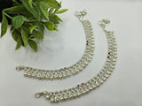 SILVER KIDS ANKLETS- L 6inch