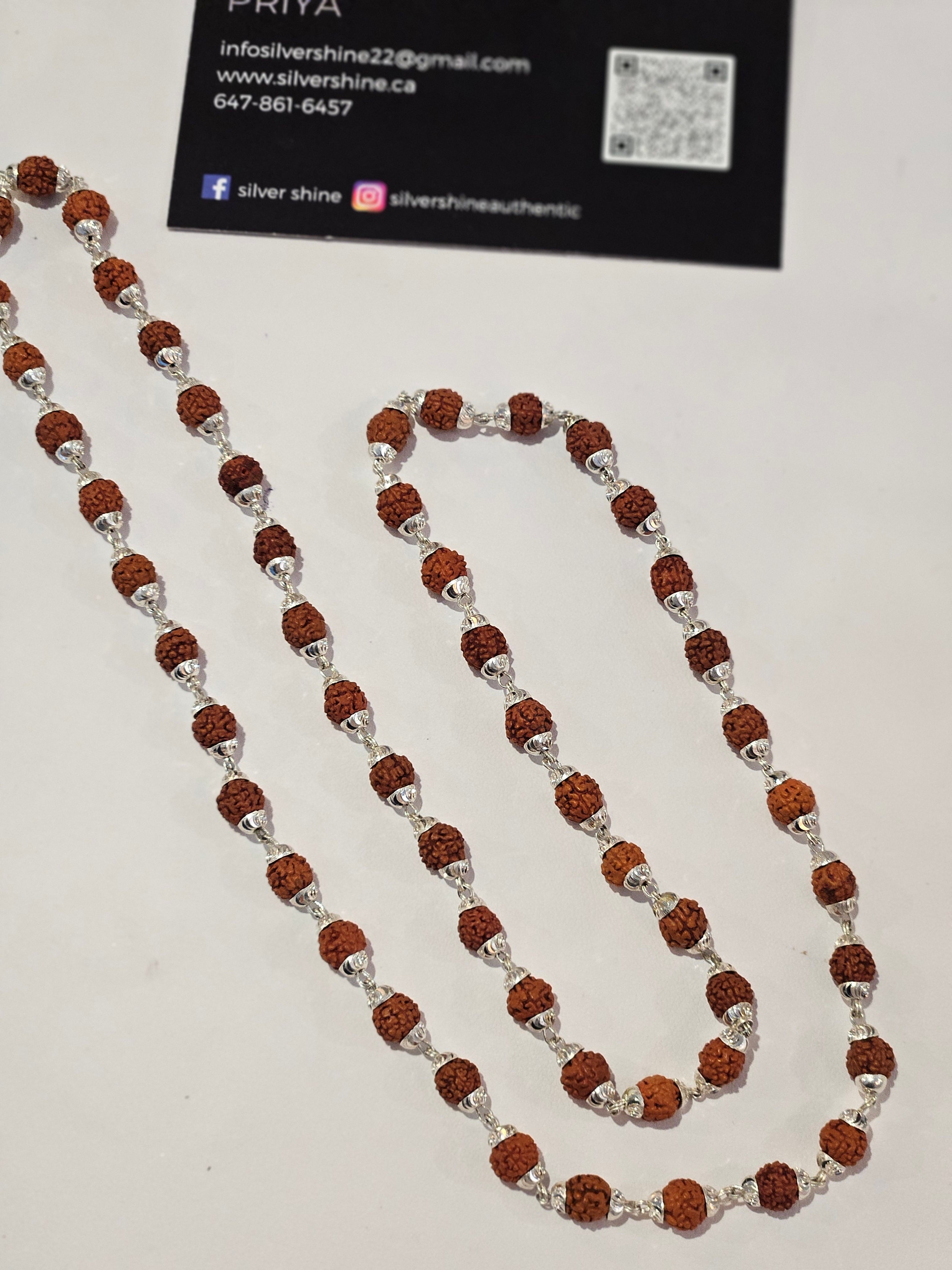 SILVER RUDRAKSH NECKLACE