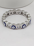SILVER EVIL EYE RING SIZE 7
