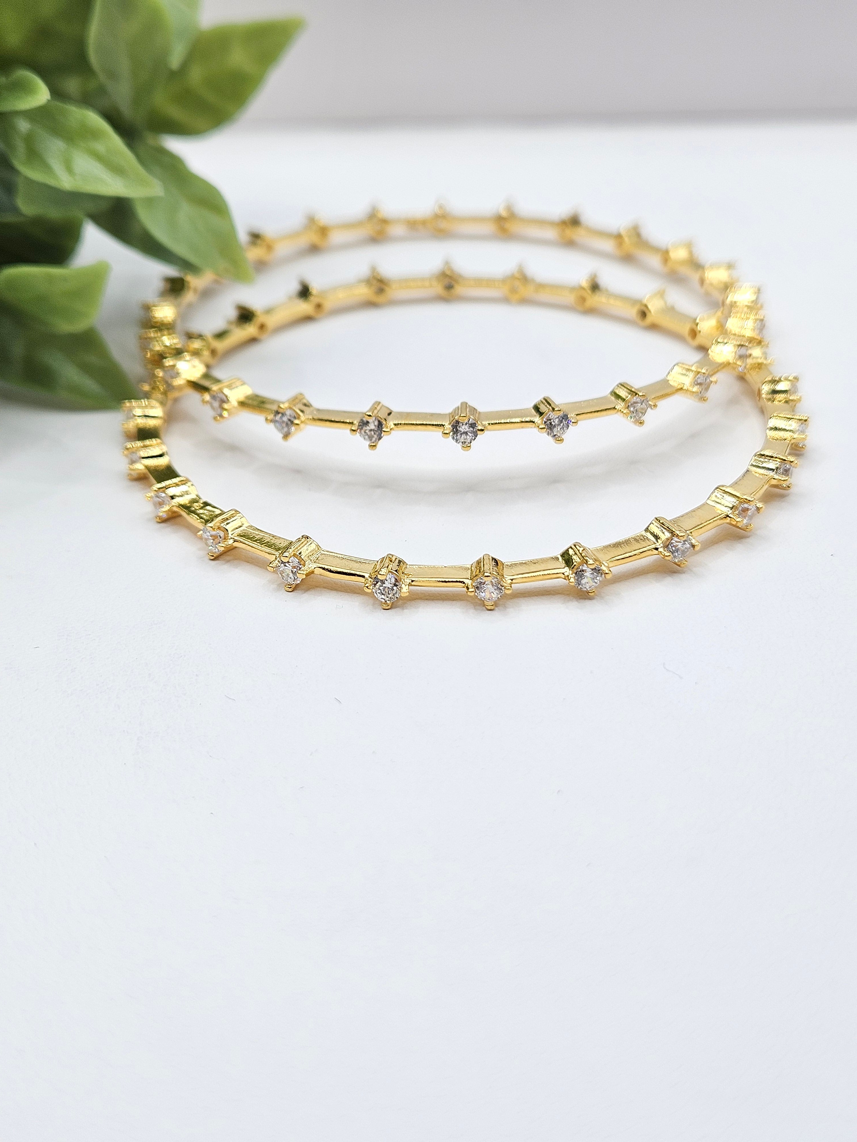 GOLD PLATED BANGLES SIZE-2.2