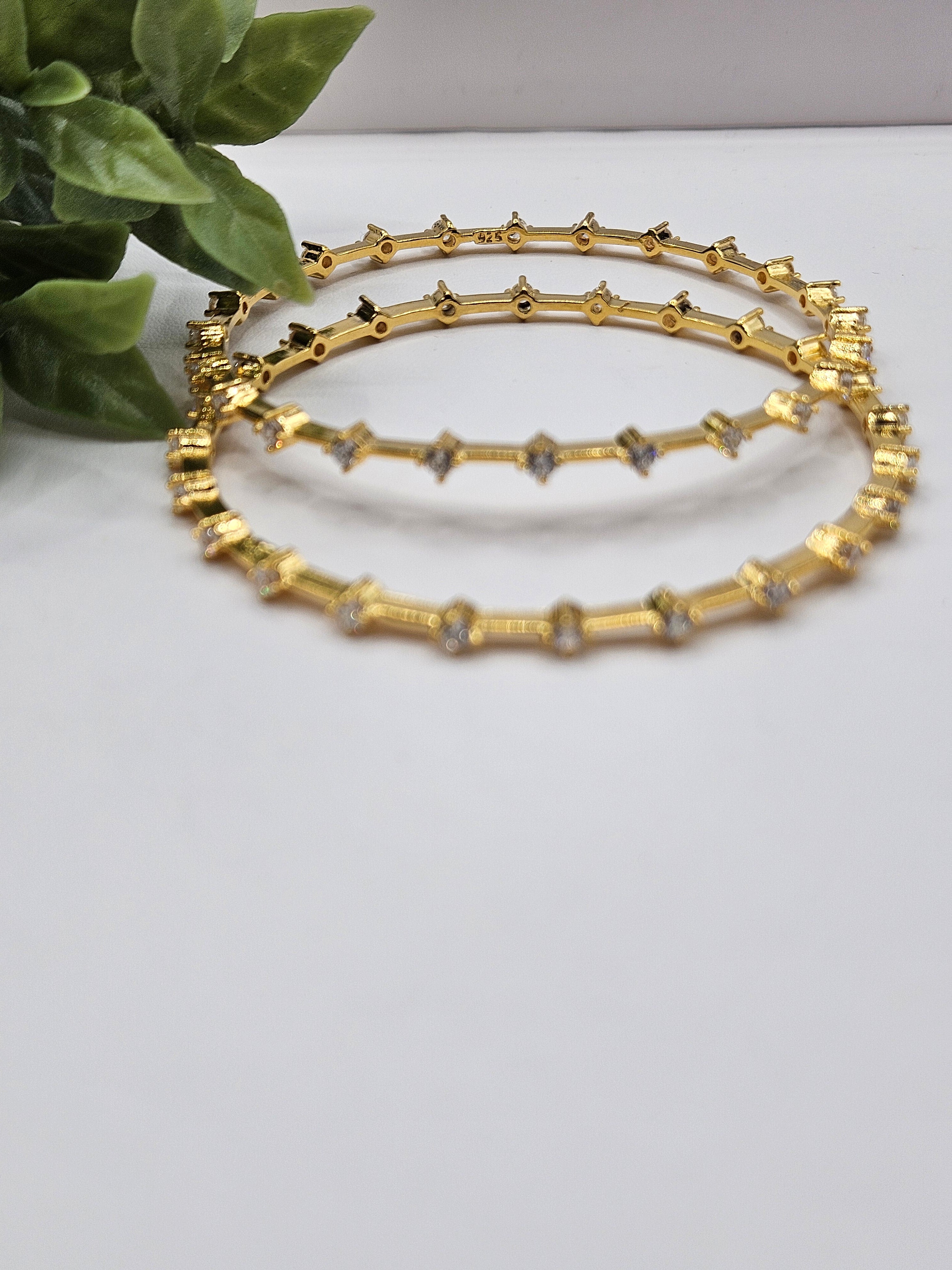 GOLD PLATED BANGLES SIZE-2.2
