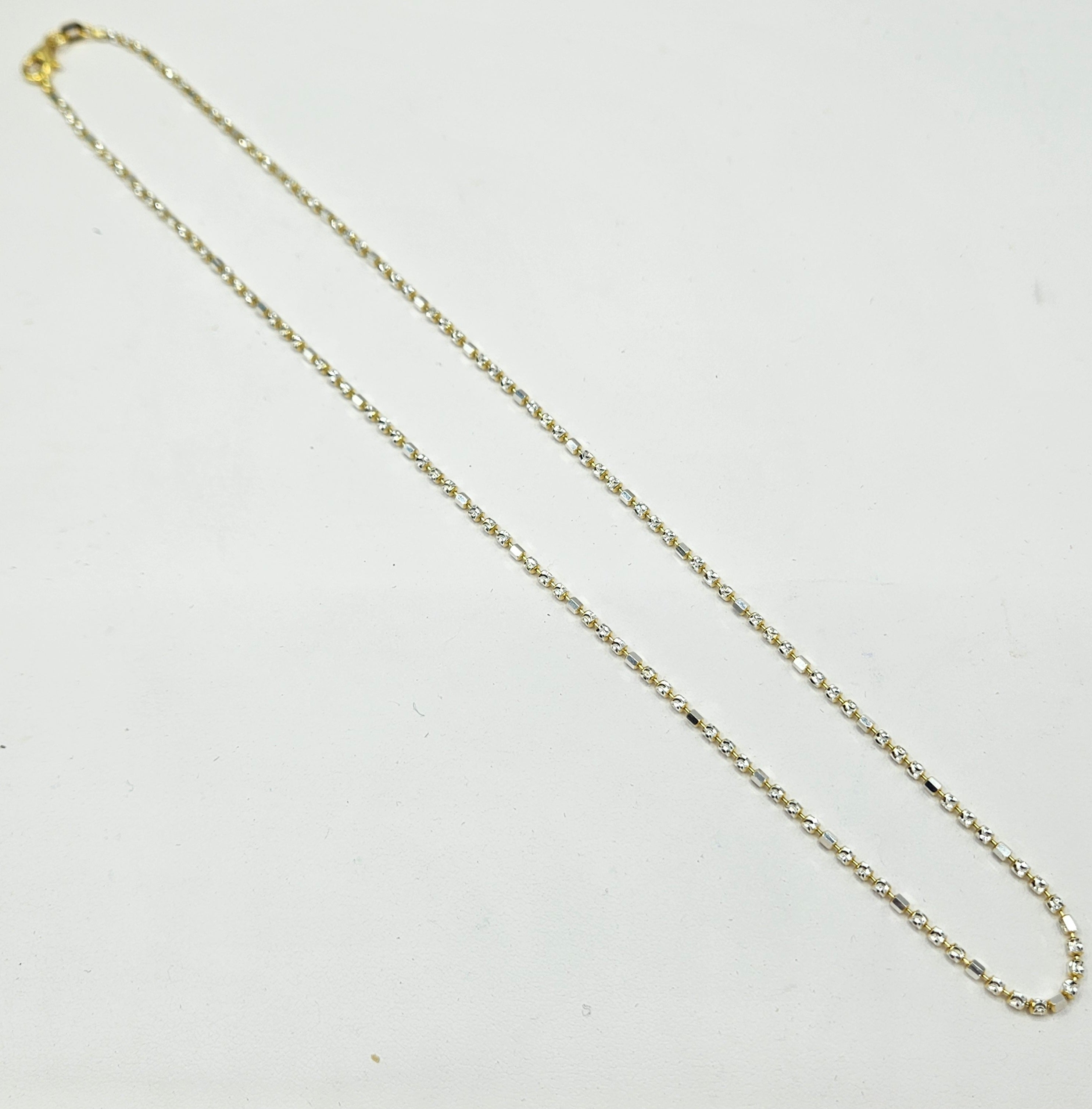 SILVER GOLD PLATED MATAR CHAIN 18 INCH