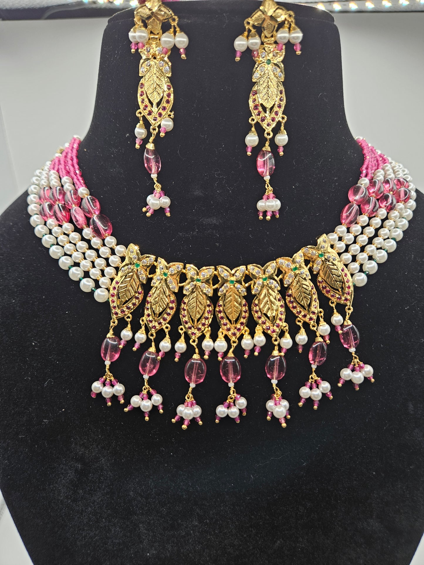 GOLD PLATED SILVER NECKLACE SET
