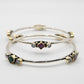 SILVER STONE BANGLES