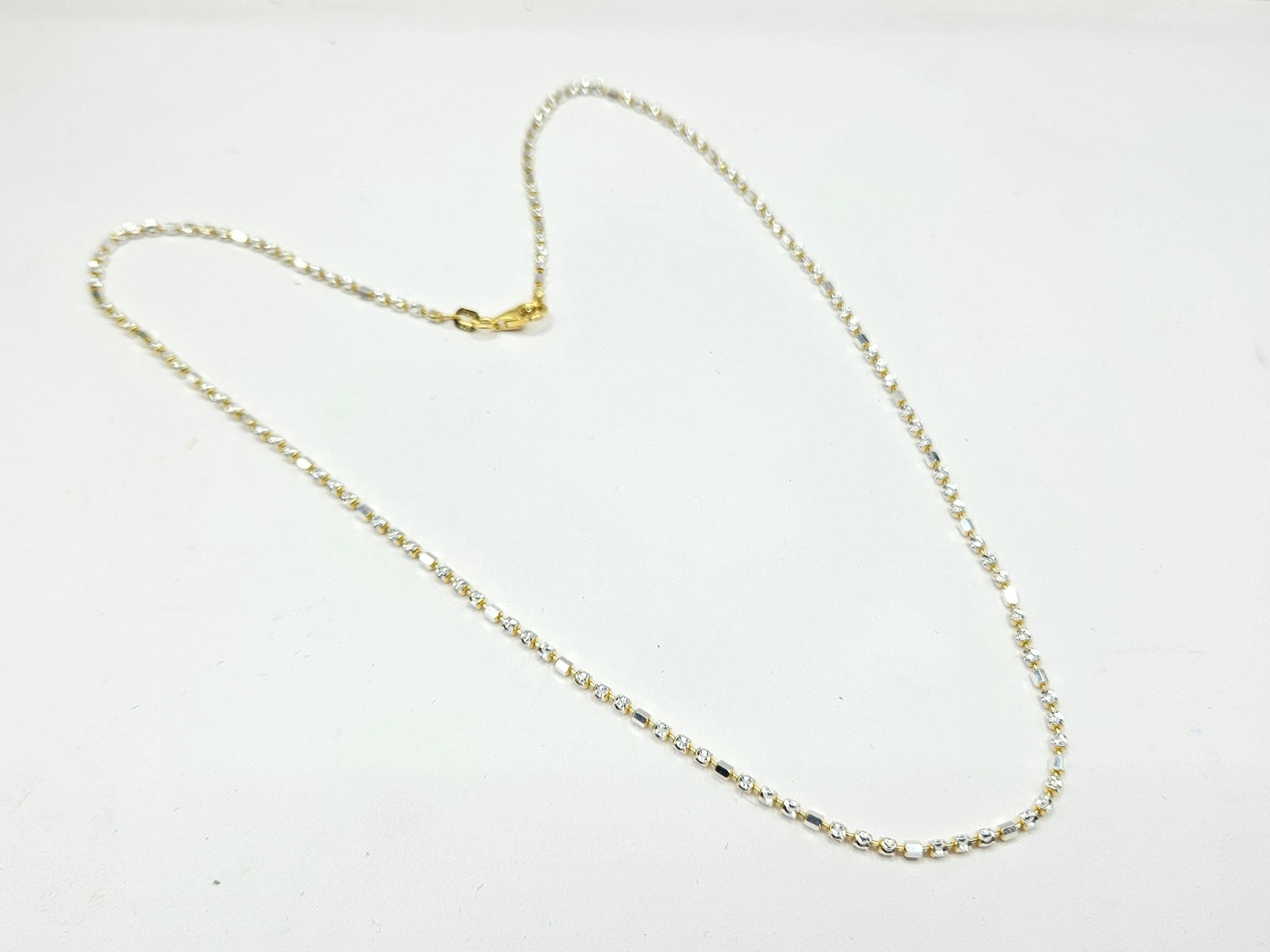 SILVER GOLD PLATED MATAR CHAIN 18 INCH