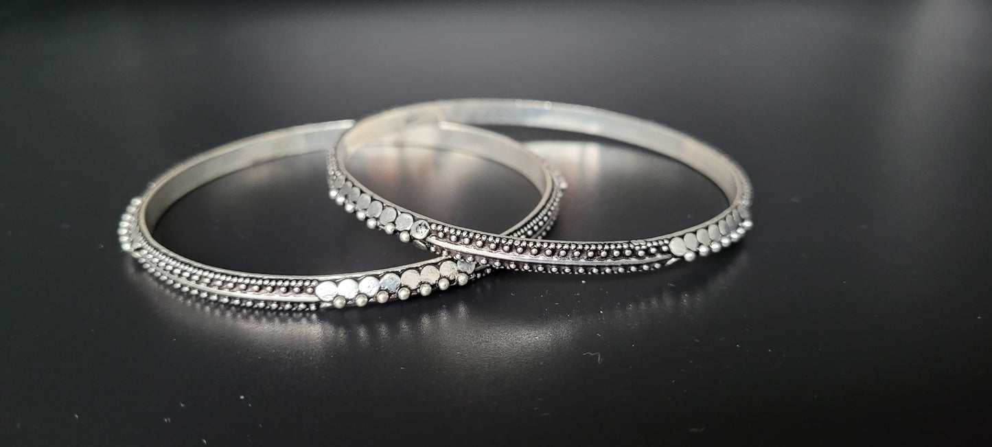 OXIDISED SILVER BANGLES