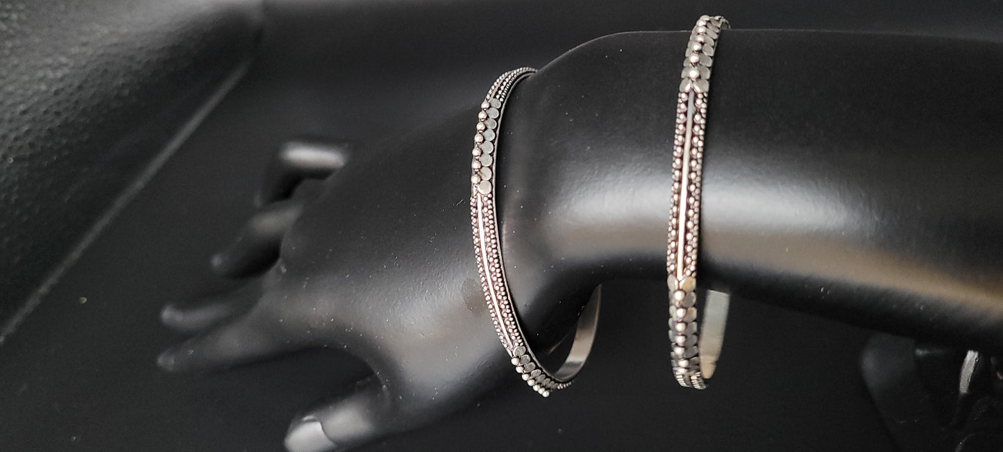 OXIDISED SILVER BANGLES