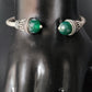 OXIDISED GREEN STONE BRACELET/KADA