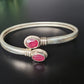 OXIDISED OVAL STONE BRACELET/KADA