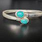 OXIDISED OVAL STONE BRACELET/KADA