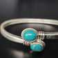 OXIDISED OVAL STONE BRACELET/KADA