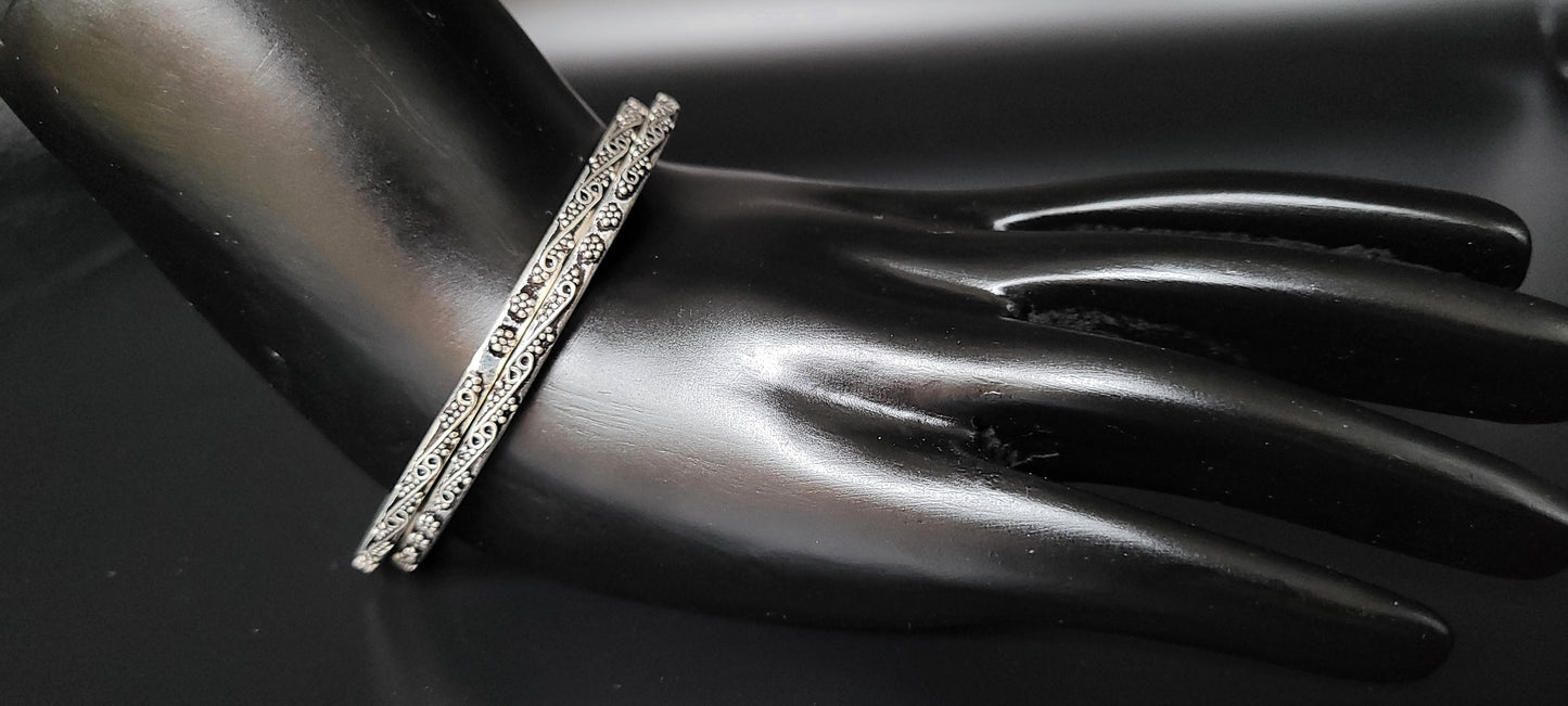 OXIDISED SILVER BANGLES