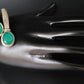 OXIDISED GREEN OVAL STONE BRACELET/KADA