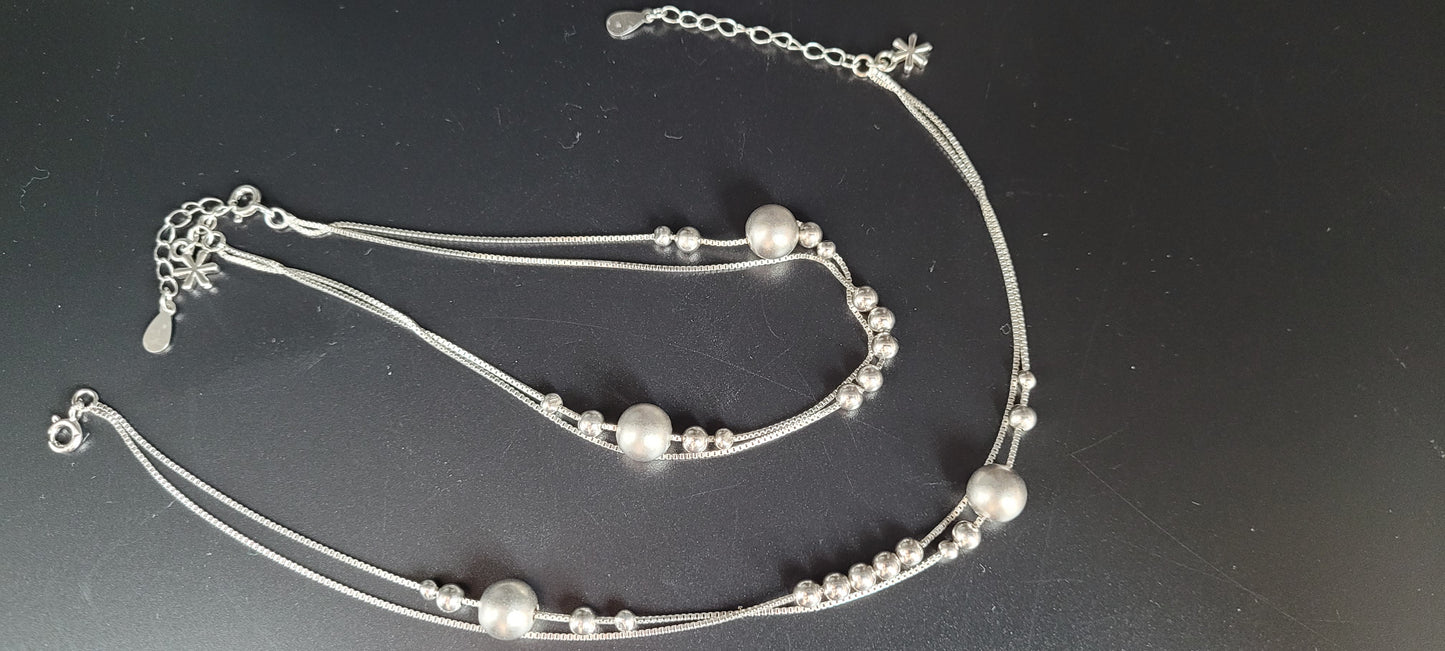 SILVER CHARMS ANKLETS