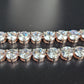 SILVER ZIRCON ROSE GOLD ANKLETS
