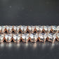 SILVER ZIRCON ROSE GOLD ANKLETS