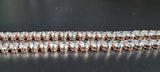 SILVER ZIRCON ROSE GOLD ANKLETS
