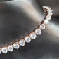 SILVER ZIRCON ROSE GOLD ANKLETS