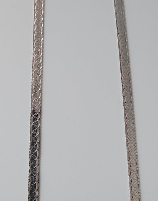 HERRINGBONE SILVER CHAIN